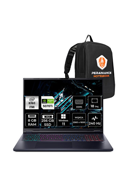 ACER Predator Helios Neo18 Ultra9 275HX 8GB 256GB SSD RTX5070Ti/12GB 18" QHD+...