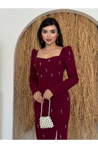 conconmoda Boe İnci Detaylı Elbise Kod 00755 F6