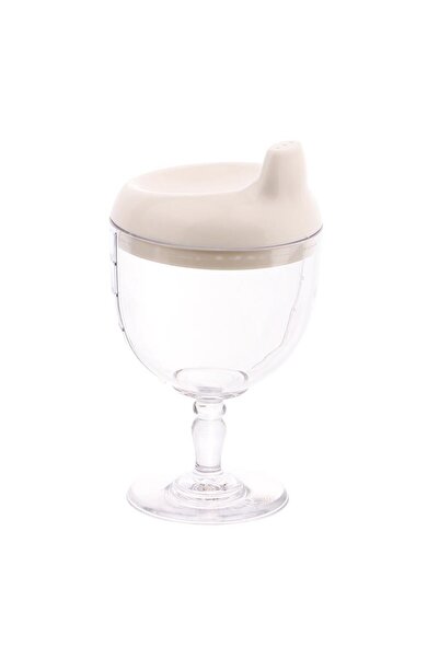 Flippy Διαφανές πλαστικό ποτήρι με πόδι, Flippy, για παιδιά, 14 x 7,7 cm, στόμιο που δεν χύνεται, +3 ετών, λαβή