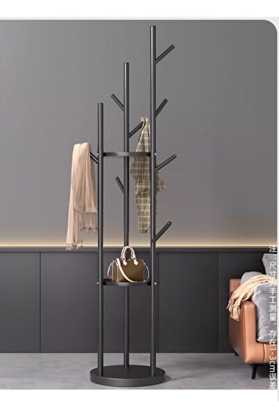 Un Modern and elegant design clothes hanger and rack - height 170 cm, black color