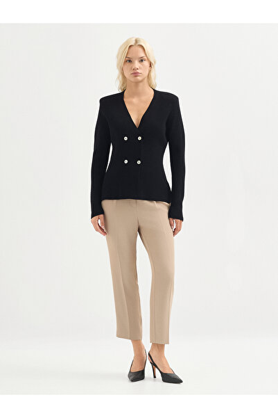 Karaca Kadın Triko Hırka-Siyah