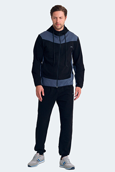 Slazenger KIMO Erkek Eşofman Takımı Siyah / Koyu Gri