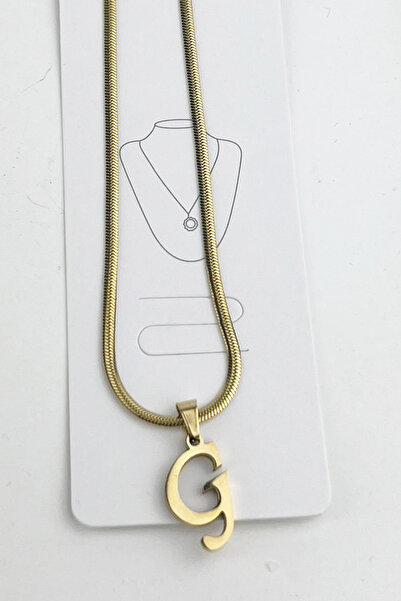Fubena G Letter Pendant Steel Necklace