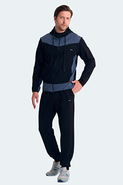Slazenger KIMO Erkek Eşofman Takımı Siyah / Koyu Gri