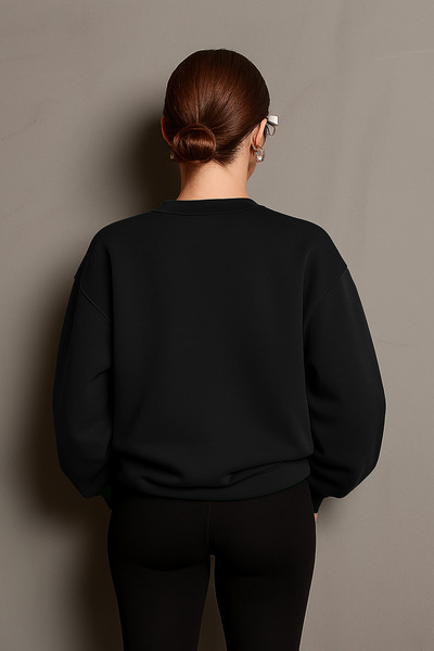 uyguntarz Unisex Irides Serenity Printed Design Oversize Sweatshirt