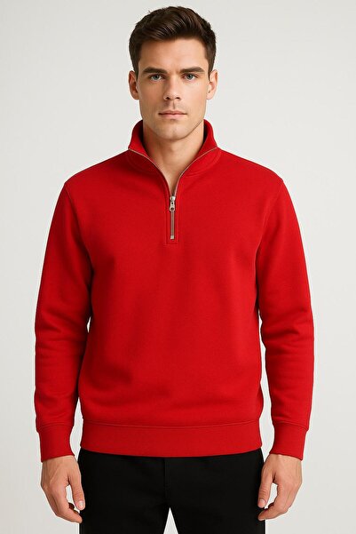 zaos fashion üç iplik şardonlu içi yünlü kompak penye kazak kadar kalın sweatshirt