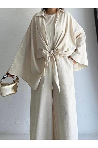 MELEK ARAZ Σετ φόρμας μπεζ Ecmel