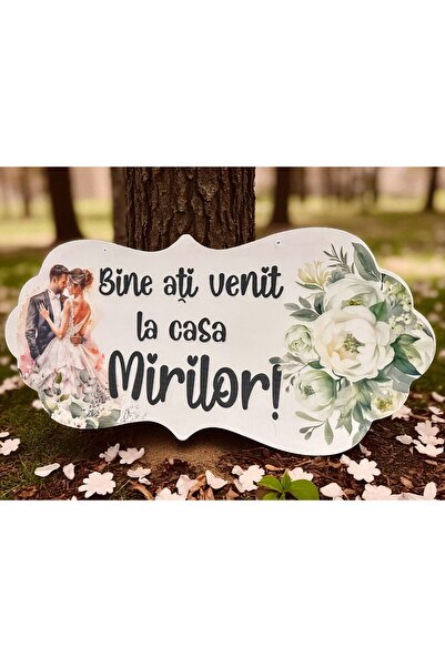 OEM Placuta Bine ati venit la casa Mirilor, verde, 67x31cm, MDF