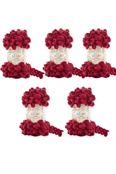 Aliza بطانية صوف من الألياف الدقيقة من Puffy Yarns، 5 قطع