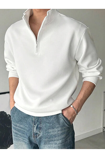 Generic Brand Men's Sweatshirt Half Zipper Winter