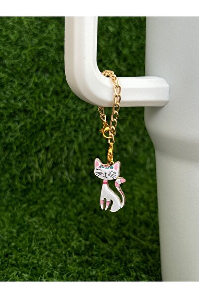 YuccaCo Accessorize Your Life Cat Thermos Ornament/Kitten Thermos Charm/Cat Animal Figure Bag Charm