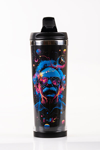 MUKKO HOME Albert Einstein 360 ml Steel Thermos Mug with Cartoon Design, Car ...