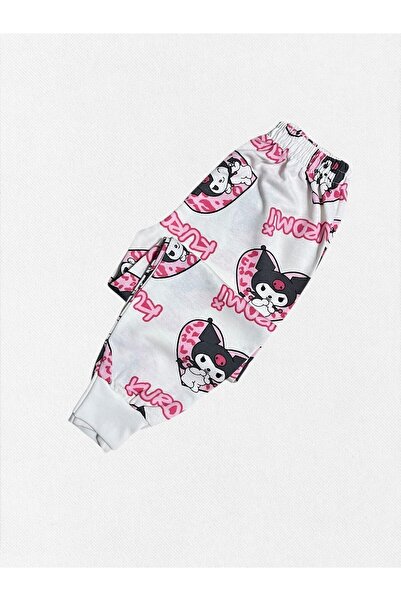 Pajama Shop Set de pijamale de iarnă cu mâneci lungi din țesătură de bumbac pentru fete, cu model de inimă leopard alb