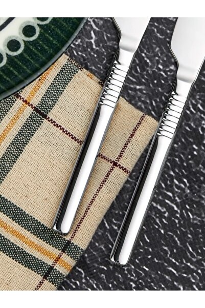 Cooker 2-Piece Stainless Steel Dessert Knife with Scalloped Edge