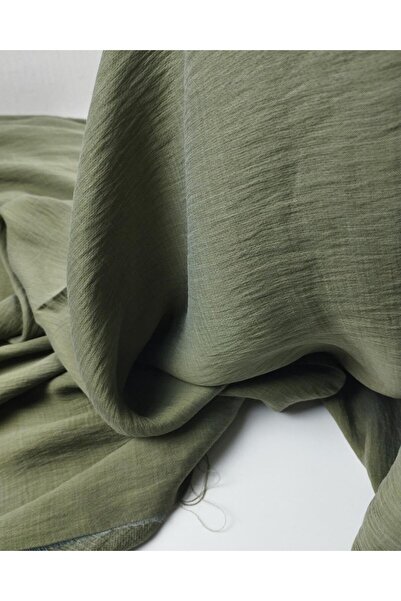 Kumaş Parça Zeytin Yeşili Renkte Liyosel Sentetik Dokuma (En 150 cm x Boy 330 cm)