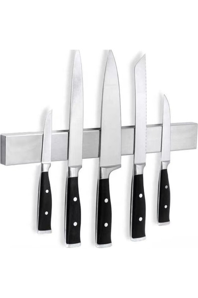 Zift Unique Manyetik Bıçak Tutucu Paslanmaz Çelik 3M Bantlı Neodyum Mıknatıslı Organizer