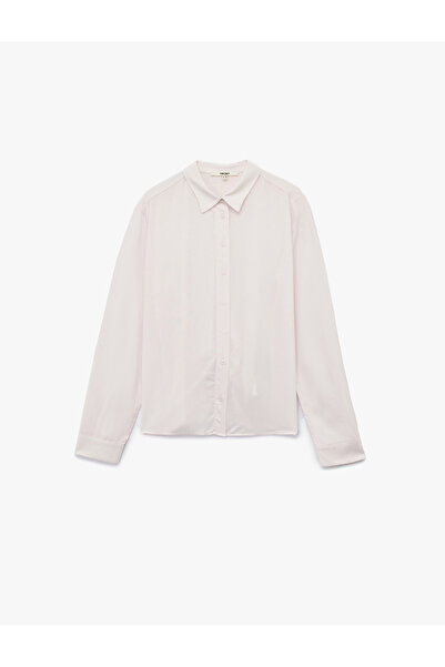 Koton Regular Fit Uzun Kollu Klasik Yaka Viskon Gömlek