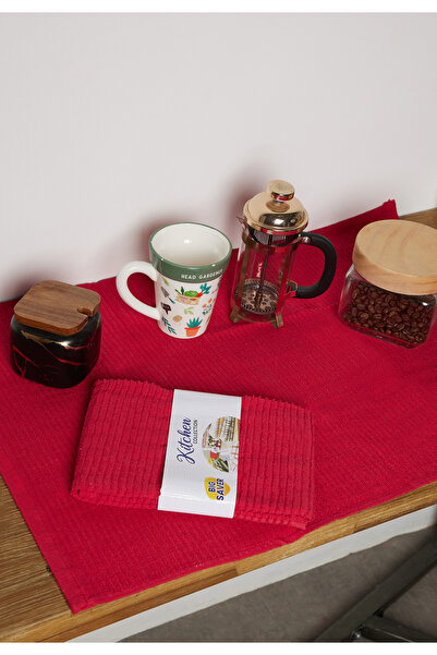 Saf By Arams Set of 2 Kitchen Dish Towels 100% Cotton Cloth Soft Cleaning Drying Absorbent Terry Ribbed.