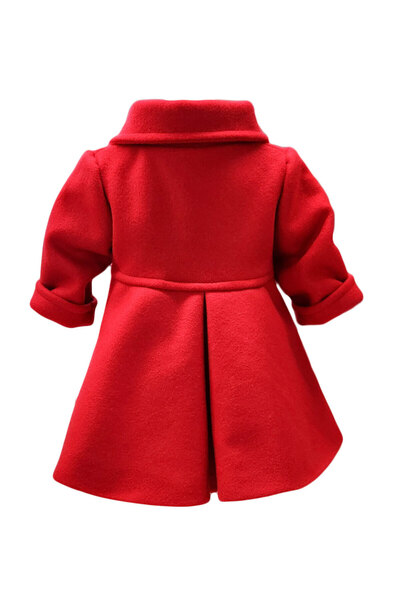 fantasialand Basic Trendy Coat for Girls, Red Color