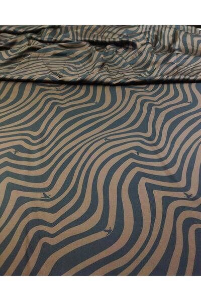 Kumaş Parça Σατέν τουίλ σε καφέ και μαύρα χρώματα (Πλάτος 140 cm x Μήκος 180 cm)