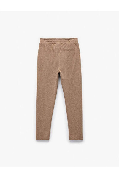 Koton Βασικό καφέ αγορίστικο παντελόνι 6Wkb40007Tk