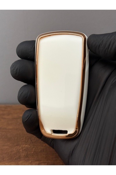 Mavi Keys Husă de protecție pentru telecomandă din silicon cu 3 butoane pentru Audi Smart New Model B9 Q5 Q7 – Culoare albă