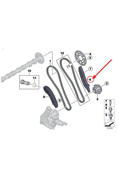 BMW Patina stg pentru lant distributie superior Seria 1, Seria 2, Seria 3, Se...