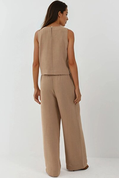 Hiccup Λινά Μπλούζα & Παντελόνι Ελαστική Μέση Σετ δύο τεμαχίων