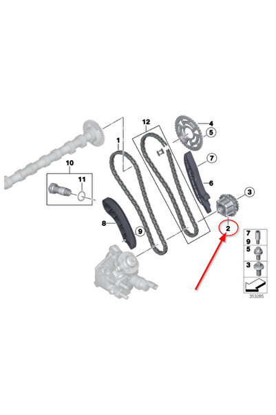 BMW Pinion arbore cotit Seria 1, Seria 2, Seria 3, Seria 4, Seria 5, X1, X2, ...