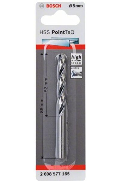 Bosch Burghiu HSS PointTeQ spiral de 5,0 mm