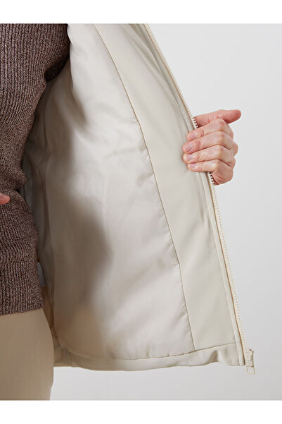 LC Waikiki Sparkling Choices from Shining Store | Hooded Women's Leather-Look Coats