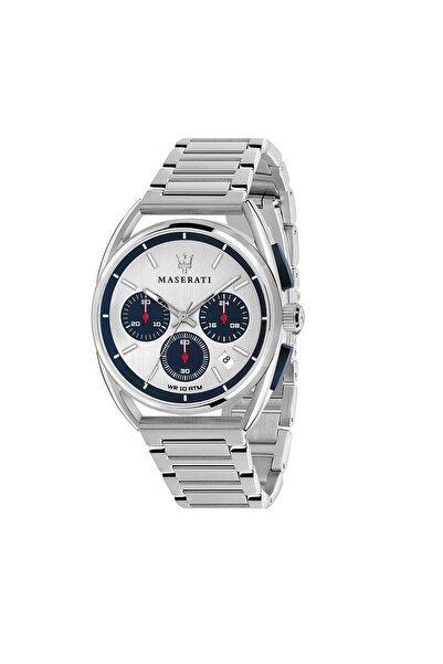 Maserati Men's watch, R8873632001 Trimarano 41mm chrono silver and blue dial br ss