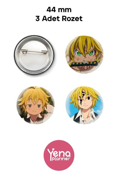 Yenaplanner مجموعة زينة / شارات حقيبة السبع خطايا المميتة