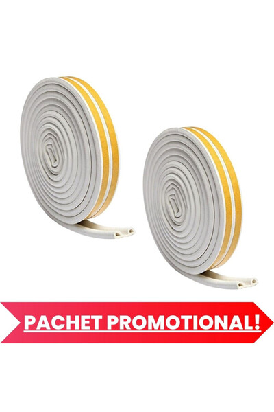 Mercaton Set 2 bucăți, bandă adezivă pentru izolarea ușilor și ferestrelor, r...