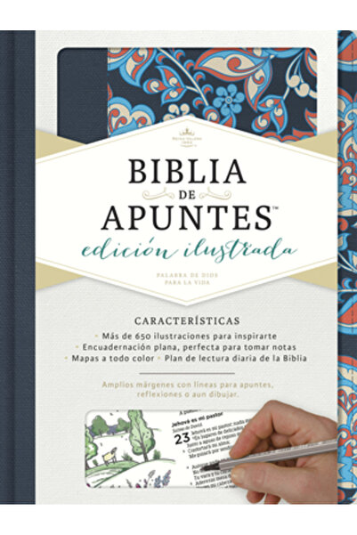 Holman A J Biblia RVR 1960 Notepad, ediție ilustrată, material textil roz și ...