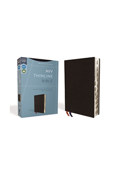 Zondervan Pub House NIV, Biblie subțire, piele lipită, neagră, indexată, ediț...