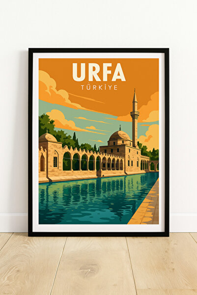 KAYABEY HOME Urfa Modern Tasarım Türkiye Şehir Tabloları – Ahşap Çerçeveli - ...