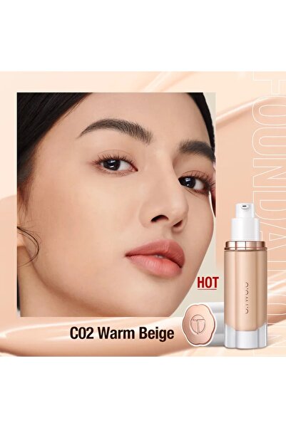 O.TWO.O Cosmetics Soft Mist Locking Foundation (Color#02-Warm Beige)