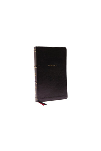 Thomas Nelson Pub NKJV, Biblie Thinline, Leathersoft, Negru, Ediție cu litere roșii, Imprimare Comfort: Sfânta Biblie, Noua Traducere Românească