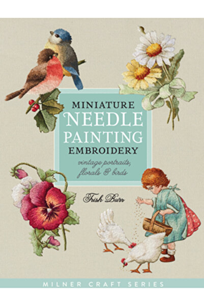 Harper Collins Broderie cu ac în miniatură: Portrete vintage, flori și păsări