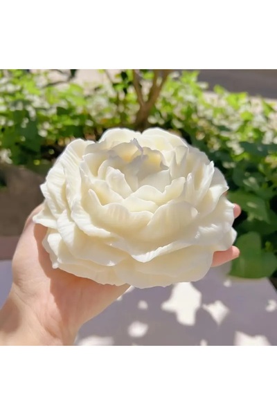 HogART Design Büyük Boy Şakayık Mum Sabun & Kokulutaş Silikon Kalıp