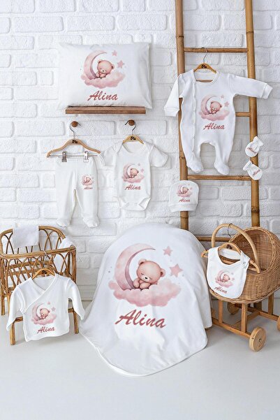 Pia Baby %100 Pamuk İsim Yazılı 11’li Bebek Hastane Çıkışı Seti| Kutulu | Yen...