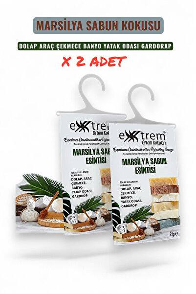 EXXTREM Marsilya Sabunu Dolap Kokusu 2 Adeti Set - Güve ve Neme Karşı - Çeyiz...