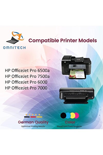 Generic Omni Tech 920XL Black Ink Cartridge - Compatible with Ink HP OfficeJet Pro 6000, 6500a, 7000, 7500a