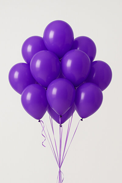 Umamiçe 20 قطعة بالون أرجواني معدني