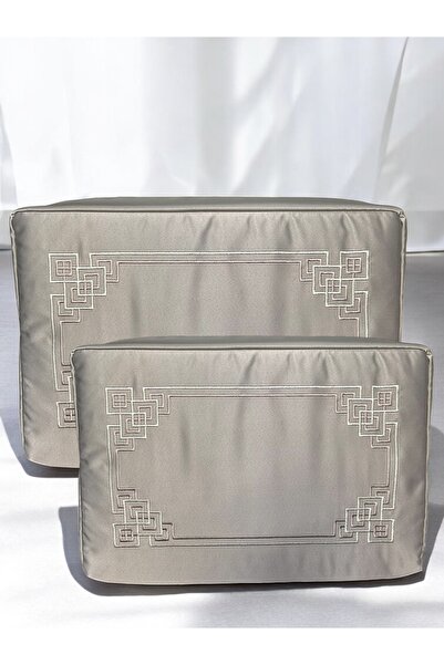 Mariabella Home Collection Vivien 2'li Hurç Seti 40x50x20 cm ve 40x60x20 cm Çeyizlik Nakışlı İşlemeli Söz Nişan Gelin Bohça