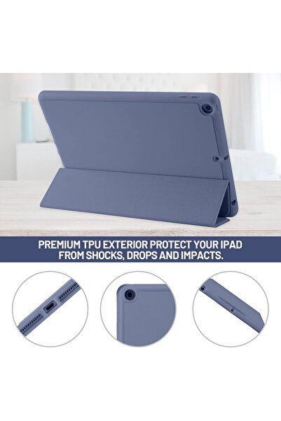 Generic IPad 10.2-inch Case, Trifold Stand with Pencil Holder, Auto Sleep/Wake, Compatible with 7th/8th/9th