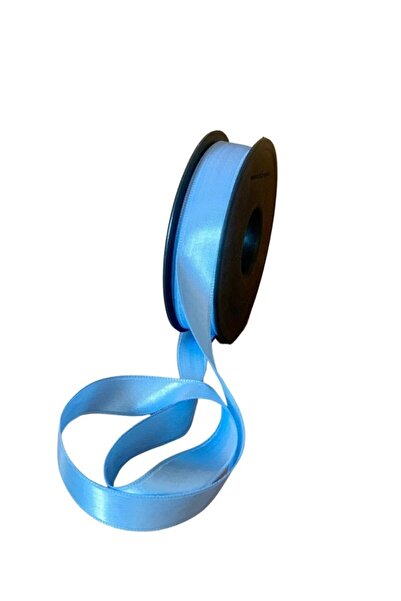 EL İŞİ DİY CRAFT شريط من قماش الساتان الأزرق مقاس 2.5 سم × 25 متر لتغليف الهد...