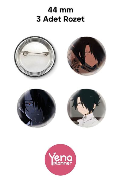 Yenaplanner The Promised Neverland Bag Ornament / Badge Set