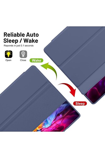 Generic Galaxy Tab A8 10.5-Inch Case, PU Leather TPU Back Cover with Pencil Holder, Auto Sleep/Wake, Blue Gr